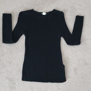 J.Crew Ribbed Black Sweater